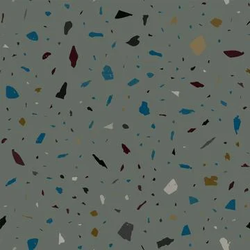 Terrazzo seamless pattern. Brown classic flooring 스톡 일러스트