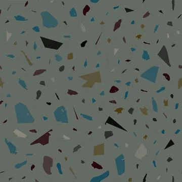 Terrazzo seamless pattern. Brown classic flooring Stock Illustration