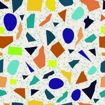 Terrazzo seamless pattern. Colorful patterned texture Terrazzo Floor, polishe Stock Illustration