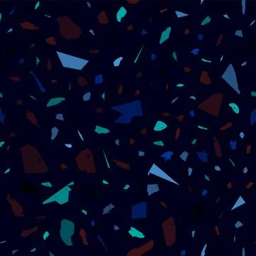 Terrazzo seamless pattern. Dark classic flooring t Stock Illustration