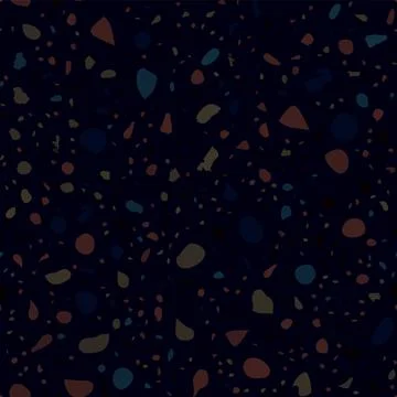 Terrazzo seamless pattern. Dark classic flooring t Stock Illustration