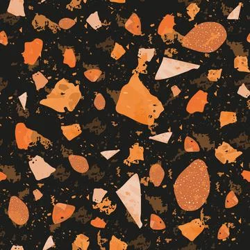 Terrazzo seamless pattern. Dark classic flooring t Illustrazione stock