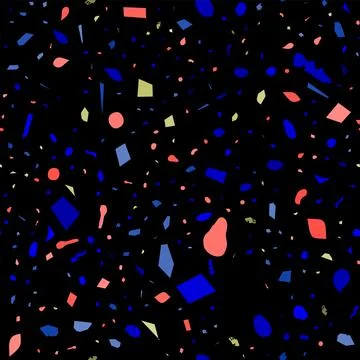 Terrazzo seamless pattern. Dark classic flooring t Stock Illustration