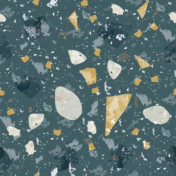 Terrazzo seamless pattern. Dark classic flooring t イラスト素材