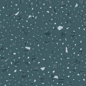 Terrazzo seamless pattern. Dark classic flooring t Stock Illustration