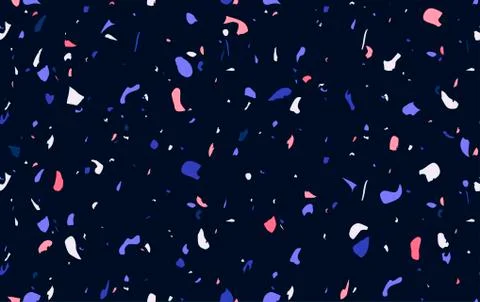 Terrazzo seamless pattern design. Marble. Natural stone, granite, glass, quartz Stock Illustration