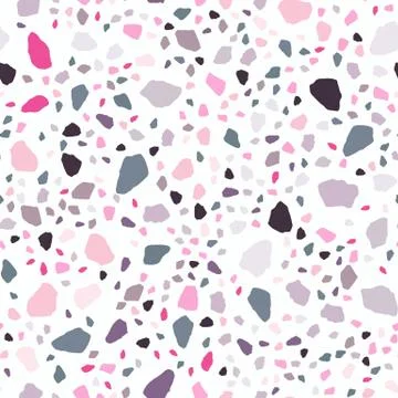 Terrazzo seamless pattern design. Marble wallpaper illustration Stock Illustration