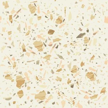 Terrazzo seamless pattern. Earthy classic flooring Stock Illustration