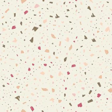 Terrazzo seamless pattern. Earthy classic flooring Stock Illustration