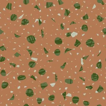 Terrazzo seamless pattern. Earthy classic flooring Stock Illustration