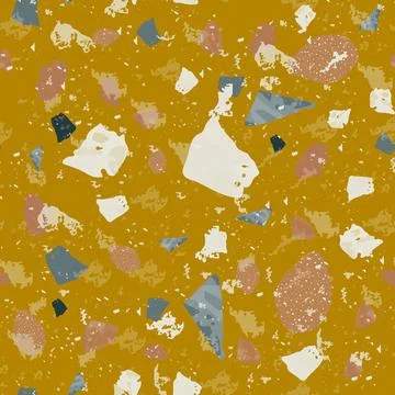 Terrazzo seamless pattern. Earthy classic flooring Illustrazione stock