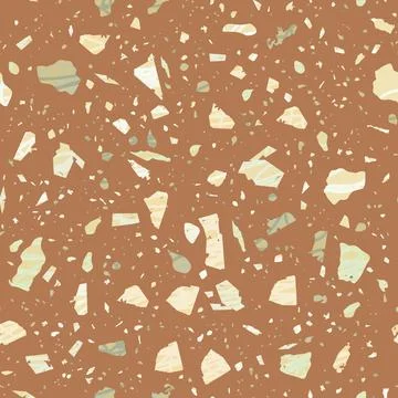 Terrazzo seamless pattern. Earthy classic flooring Stock Illustration