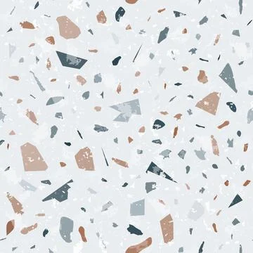 Terrazzo seamless pattern. Earthy classic flooring イラスト素材