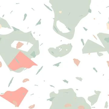 Terrazzo seamless pattern. Earthy  minimalistic Illustrazione stock