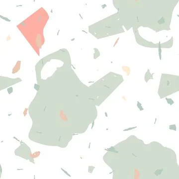 Terrazzo seamless pattern. Earthy  minimalistic Stockillustratie