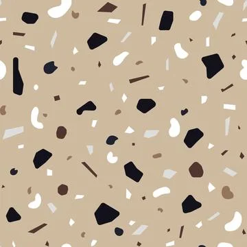 Terrazzo seamless pattern. Flooring mosaic texture. Vector floor with natural 스톡 일러스트