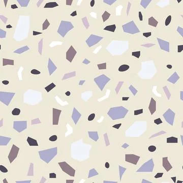 Terrazzo seamless pattern. Flooring mosaic texture. Vector floor with natural Stock Illustration