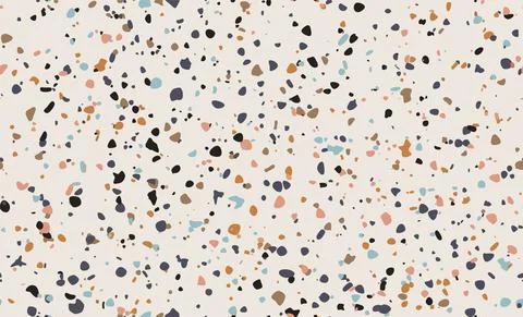 Terrazzo seamless pattern. Flooring mosaic texture. Vector floor with natural 스톡 일러스트