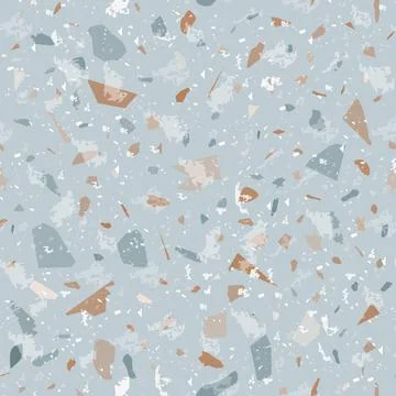 Terrazzo seamless pattern. Gentle classic flooring Stock Illustration