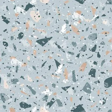 Terrazzo seamless pattern. Gentle classic flooring Stock Illustration