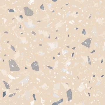 Terrazzo seamless pattern. Gentle classic flooring Stock Illustration