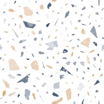 Terrazzo seamless pattern. Gentle classic flooring Illustrazione stock