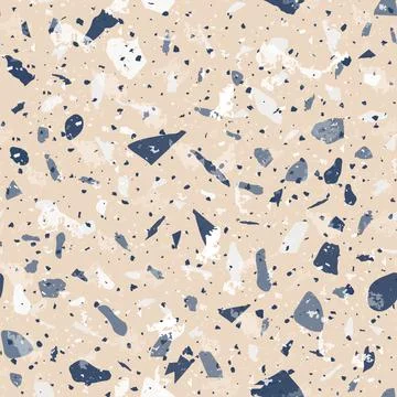 Terrazzo seamless pattern. Gentle classic flooring Stock Illustration