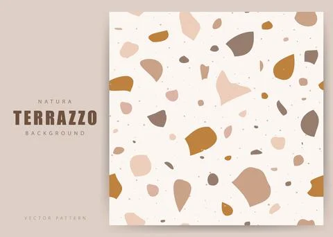 Terrazzo seamless pattern. Granite stone texture. Abstract background for Illustrazione stock