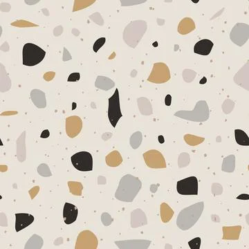 Terrazzo seamless pattern. Granite stone texture. Abstract background for Illustrazione stock