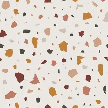 Terrazzo seamless pattern. Granite stone texture. Abstract background for Stock Illustration