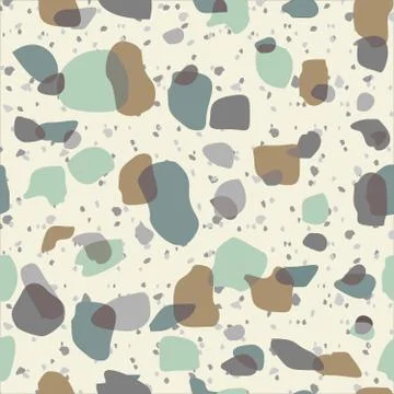 Terrazzo Seamless Pattern. Marble Rock Floor Stone Texture. Stock Illustration