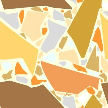 Terrazzo Seamless Pattern. Marble Rock Floor Stone Texture. Vector Imitation  Stock Illustration