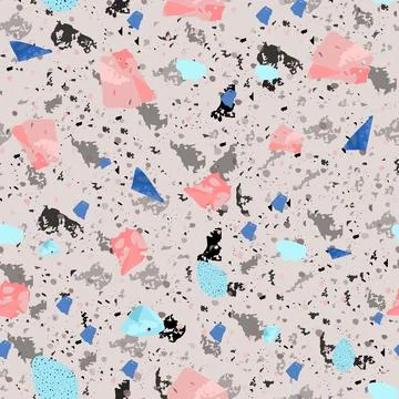 Terrazzo seamless pattern. Modern classic flooring Illustrazione stock