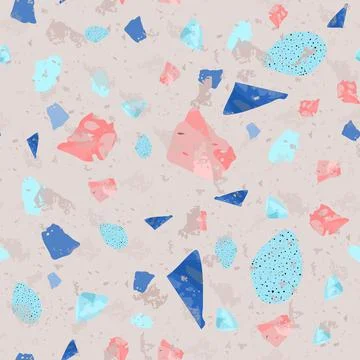 Terrazzo seamless pattern. Modern classic flooring Illustrazione stock