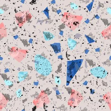 Terrazzo seamless pattern. Modern classic flooring Illustrazione stock