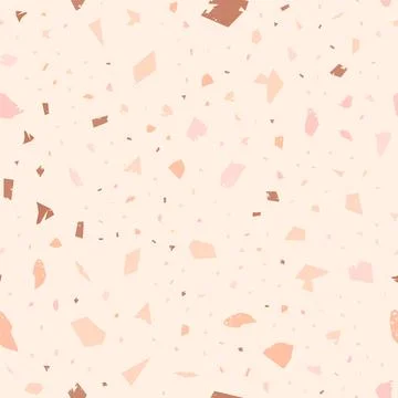 Terrazzo seamless pattern. Orange classic flooring 스톡 일러스트