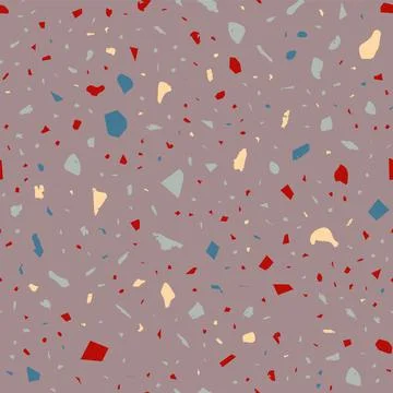 Terrazzo seamless pattern. Orange classic flooring Stock Illustration