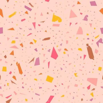 Terrazzo seamless pattern. Orange classic flooring 스톡 일러스트