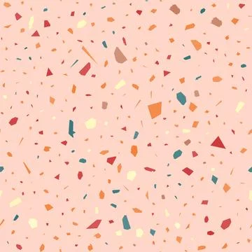 Terrazzo seamless pattern. Orange classic flooring Illustrazione stock