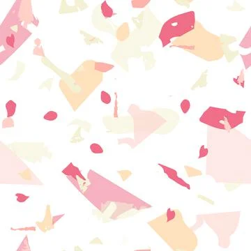 Terrazzo seamless pattern. Orange realistic 스톡 일러스트