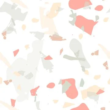 Terrazzo seamless pattern. Orange realistic Illustrazione stock