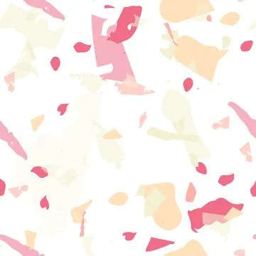 Terrazzo seamless pattern. Orange realistic Illustrazione stock