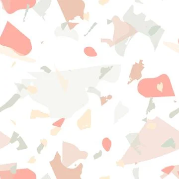 Terrazzo seamless pattern. Orange realistic Stockillustratie