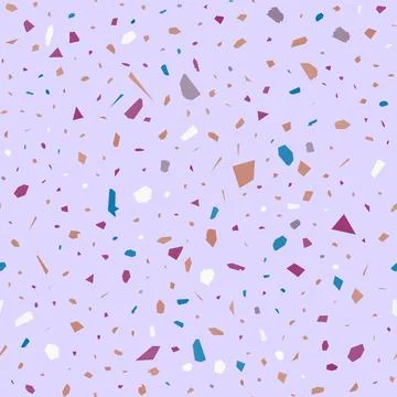Terrazzo seamless pattern. Pastel classic flooring Illustrazione stock