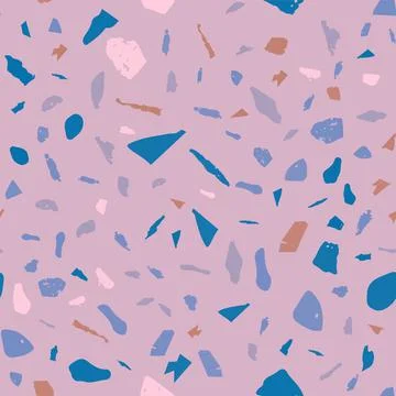 Terrazzo seamless pattern. Pastel classic flooring Illustrazione stock
