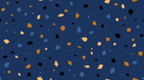 Terrazzo seamless pattern. Repeating floor texture. Artificial stone mosaic Illustrazione stock