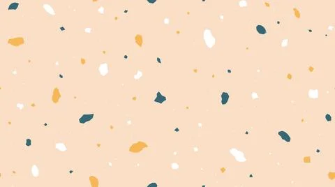 Terrazzo seamless pattern. Repeating floor texture. Beige mosaic background Stock Illustration