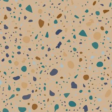 Terrazzo seamless pattern. Stone classic flooring Stock Illustration