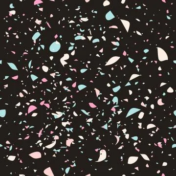 Terrazzo seamless pattern. Stone texture mosaic vector background. Floor, cou 스톡 일러스트