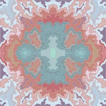 Terrazzo Seamless Pattern. Vector Texture Of Pink Marble With Turquoise Accen イラスト素材